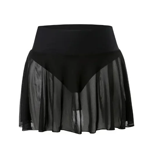 

Sexy Breathable Solid Color Beach Skirt Cover up Mesh Bikini Short Skirt for Women Comfortable Lightweight Beachwear