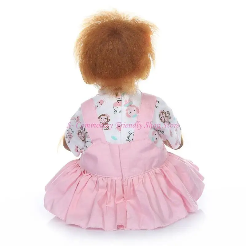 

85AE 20.5 inch Baby Dolls Lovely Monkey for Doll Soft Silicone Cotton Body Toy