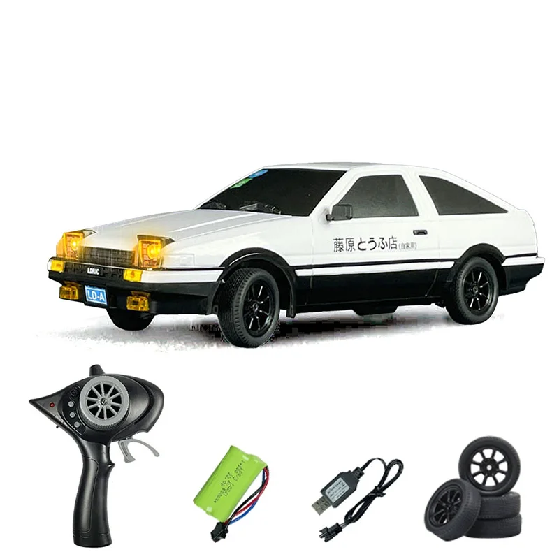 

1/18 LDRC 2.4G Remote Control Drift Car AE86 Model RWD Race Vehicles Hight Speed 10KM/H Flip Light Battery USB Charge Mini Gifts