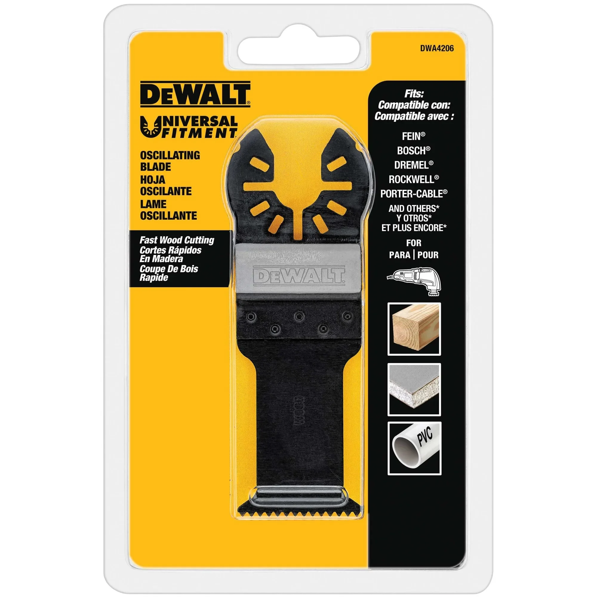DEWALT DWA4206 Oscillating Wood W/ Nails Blade Tool Accessories Precision Cuts And Longer Lifespan