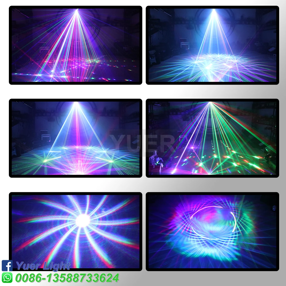 Imagem -06 - Rgb Animação Laser Light Beam Scanner Stage dj Laser Projector Party Disco dj Laser Effect Light Novo 2w 3d