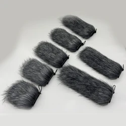 Furry Windscreen Wind Cover Microphone Windscreen Foam Cover 9-24cm for Mic Windproof Wind Screen Mic Windscreen