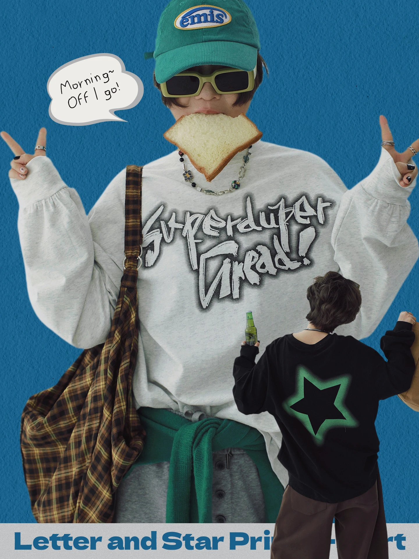 

Футболка STILL YOU Original Street Style с длинным рукавом, женская, свободного кроя, с круглым вырезом, с буквенным принтом, хлопковая