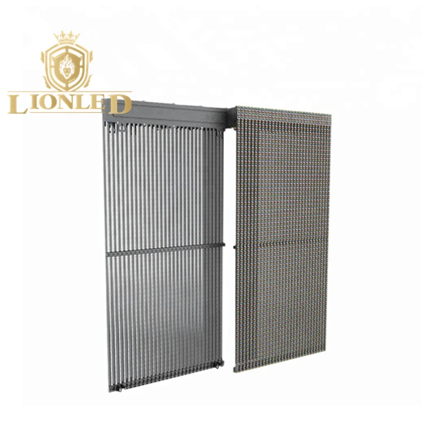 في الهواء الطلق P10-12.5 خدمة أمامية وخلفية تحت أشعة الشمس أرخص سعر زجاج LED شبكة عرض شاشة LED شفافة #3