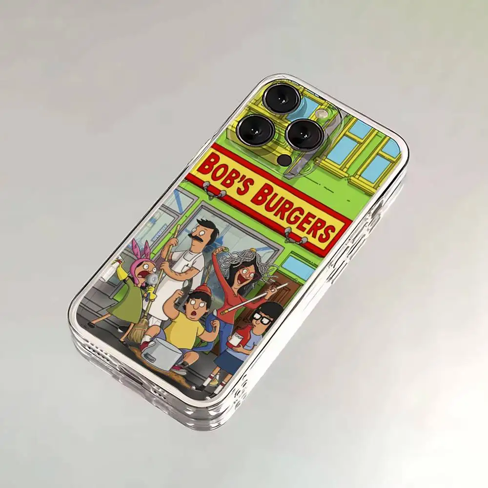 حافظة هاتف كارتون B-Bobs Burgers لهاتف آيفون 16,15,14,13,12,11,17 Pro,Max,Plus,X,XS,XR,SE,غطاء ناعم شفاف صغير #3