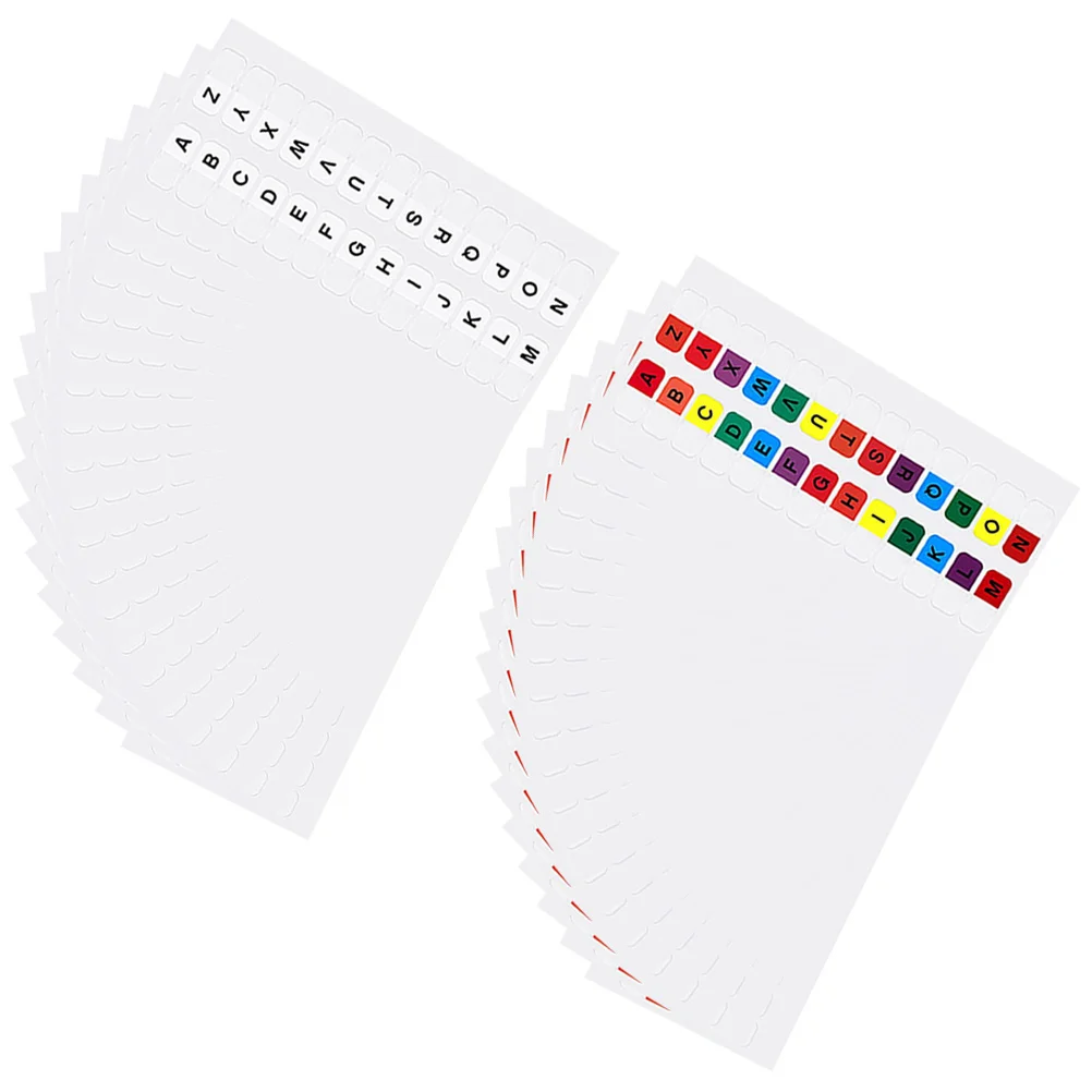 30 Sheets Alphabet Index Stickers Annotation Tabs Color Note Pads Self Adhesive Binder for Binders Page Markers Sticky Book