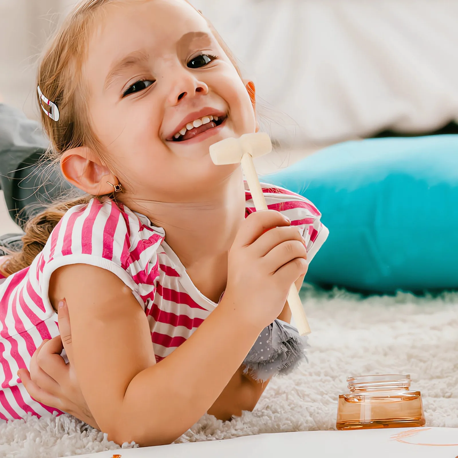 

50 шт. деревянных мини-молотков для детей: развивающие игрушки для координации рук и глаз, творческих игр и обучения