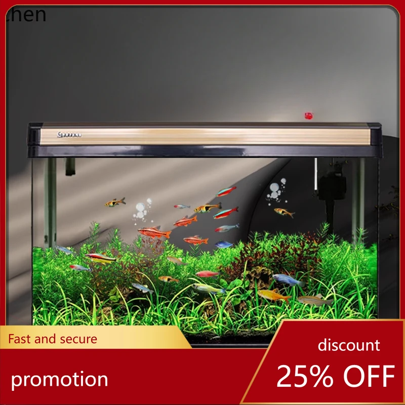 

HT aquarium living room home desktop widening water-free medium and large ecological floor goldfish tank
