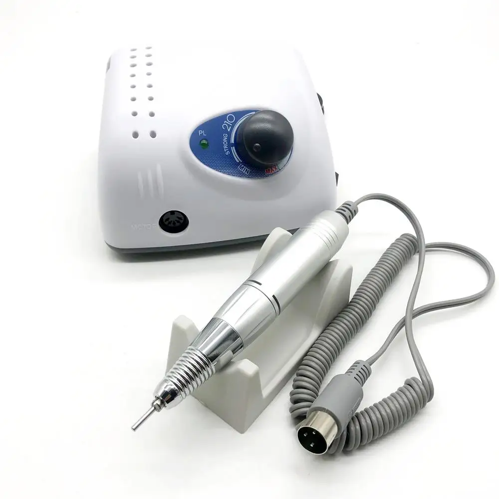 65W STRONG 210 Nail Drill Control Box 35000rpm Electric Nail Drill Handpiece Manicure Machine Pedicure Electric File Bits