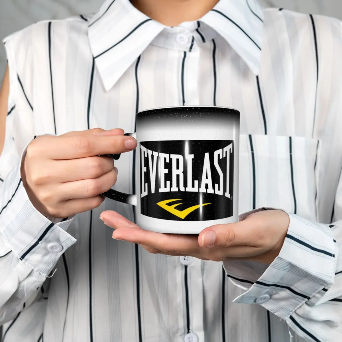 EVERLAST Boxing Logo Graphic Mug Funny Ceramic Coffee Cups Tea Mugs Milk Cup Drinkware Gifts for Woman Man