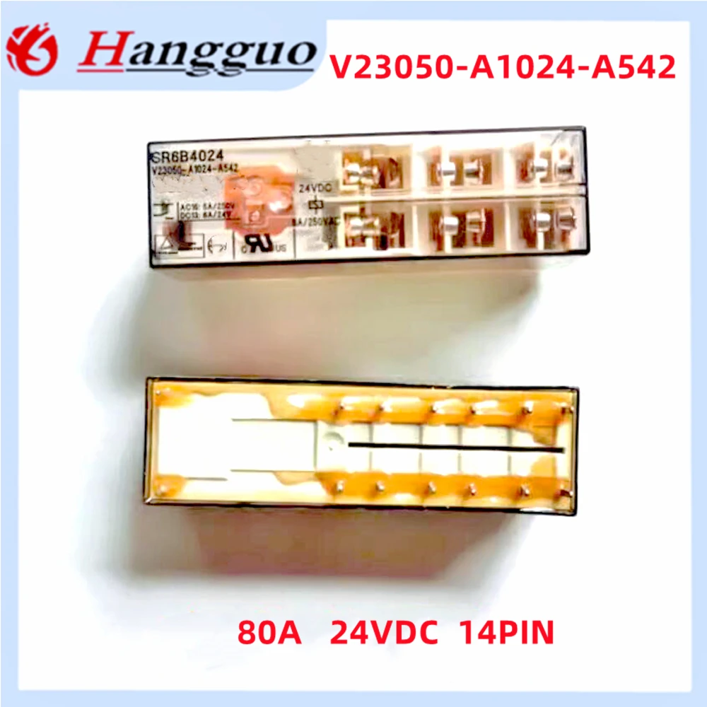 Original electromagnetic Relay SR6B4024 V23050-A1024-A542 24VDC 14-pin 8A For Tyco elevator safety relay