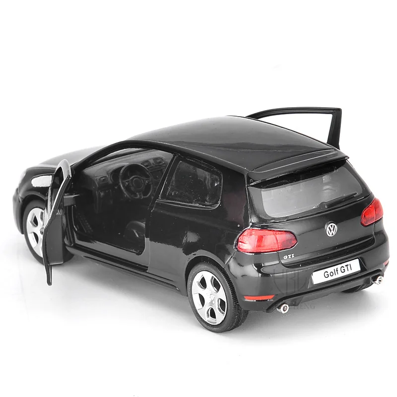 1:36 VW Golf 6 GTI Diecast Alloy Car Model Toy Vehicle Metal Simulation Toy Car Model 2 Doors Opened Childrens Toys Gift