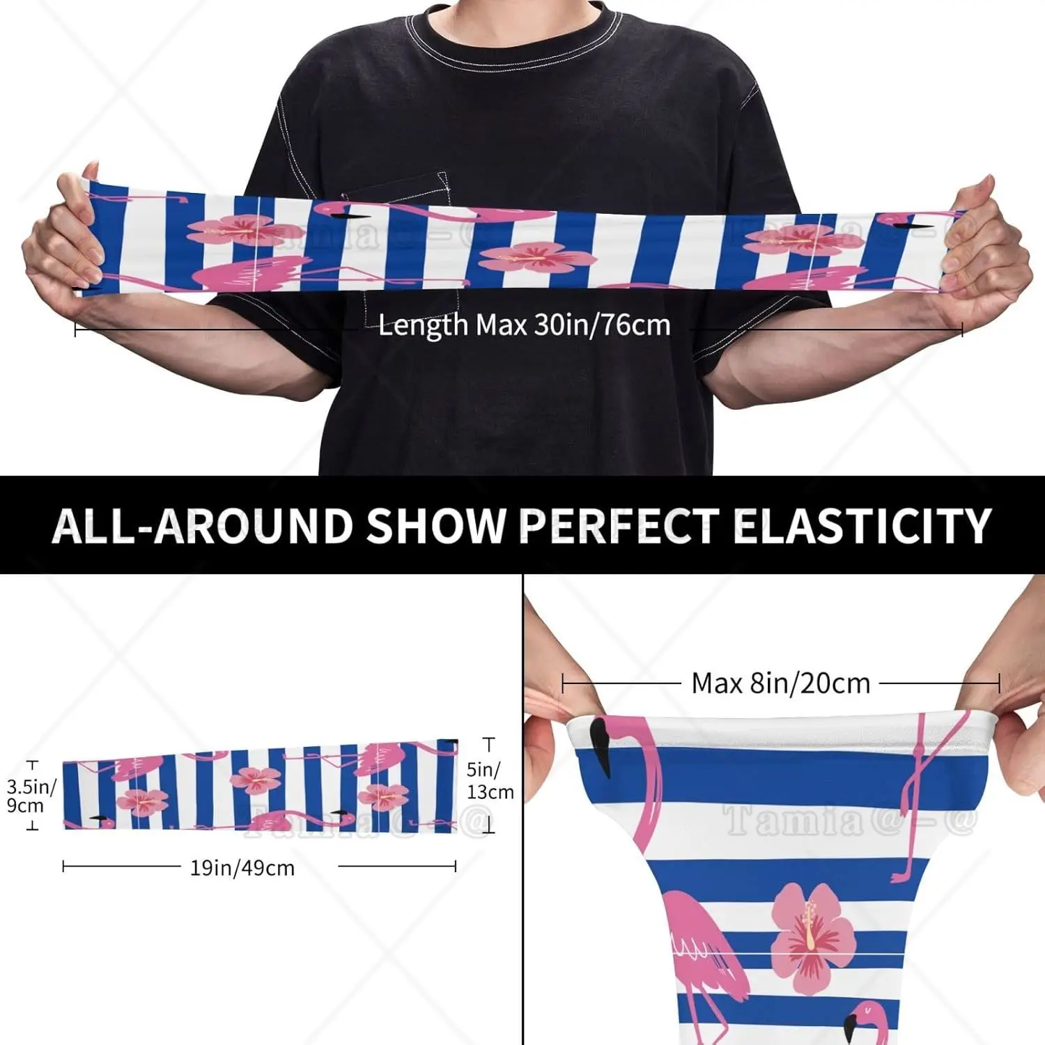 Pink Flamingo พิมพ์แขนแขน Cooling UV Sun Protection กีฬาการบีบอัดสําหรับผู้ชายผู้หญิงกอล์ฟบาสเกตบอลแขนแขน