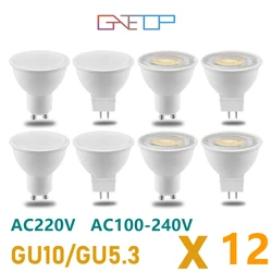 12Pcs/LOT GU10 MR16 Led Spotlight AC220V AC100-240V LED Bulb Spot GU5.3 Lighting Bulb Indoor Lighting Home Decoration Bombillas