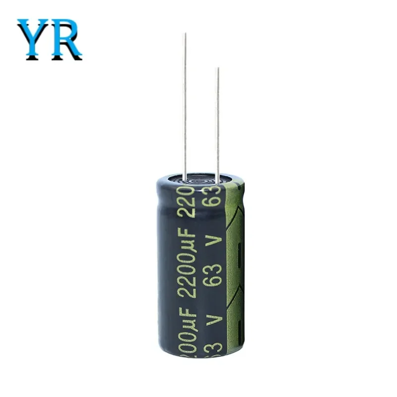 5Pcs 63V2200UF 18X35 Aluminum Electrolytic Capacitor High Frequency Low ESR