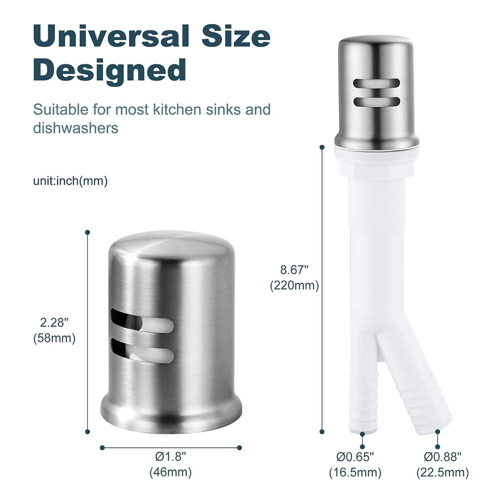 QA88X غطاء فجوات الهواء لغسالة الأطباق، أغطية فجوات الهواء لغسالة الأطباق لحوض المطبخ، مجموعة أغطية فتحات تهوية غسالة الأطباق من النحاس الصلب