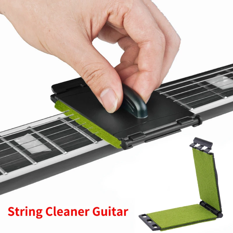 Electric Guitar Bass String Scrubber Rub Cleaning Tool Maintenance Care String Cleaner For Acoustic Guitar Accessories