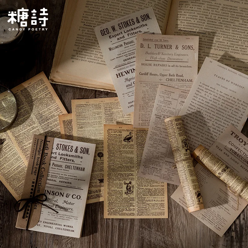 빈티지 혼합 종이 콜라주 스크랩북 저널 재료, DIY 레트로 필름 사진 제작, 창의적인 메모 배경 용지, 60 개