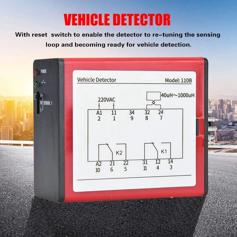 110B Vehicle  AC220V Single Channel Inductive Vehicle Loop  For Car Parking Lot Access Control