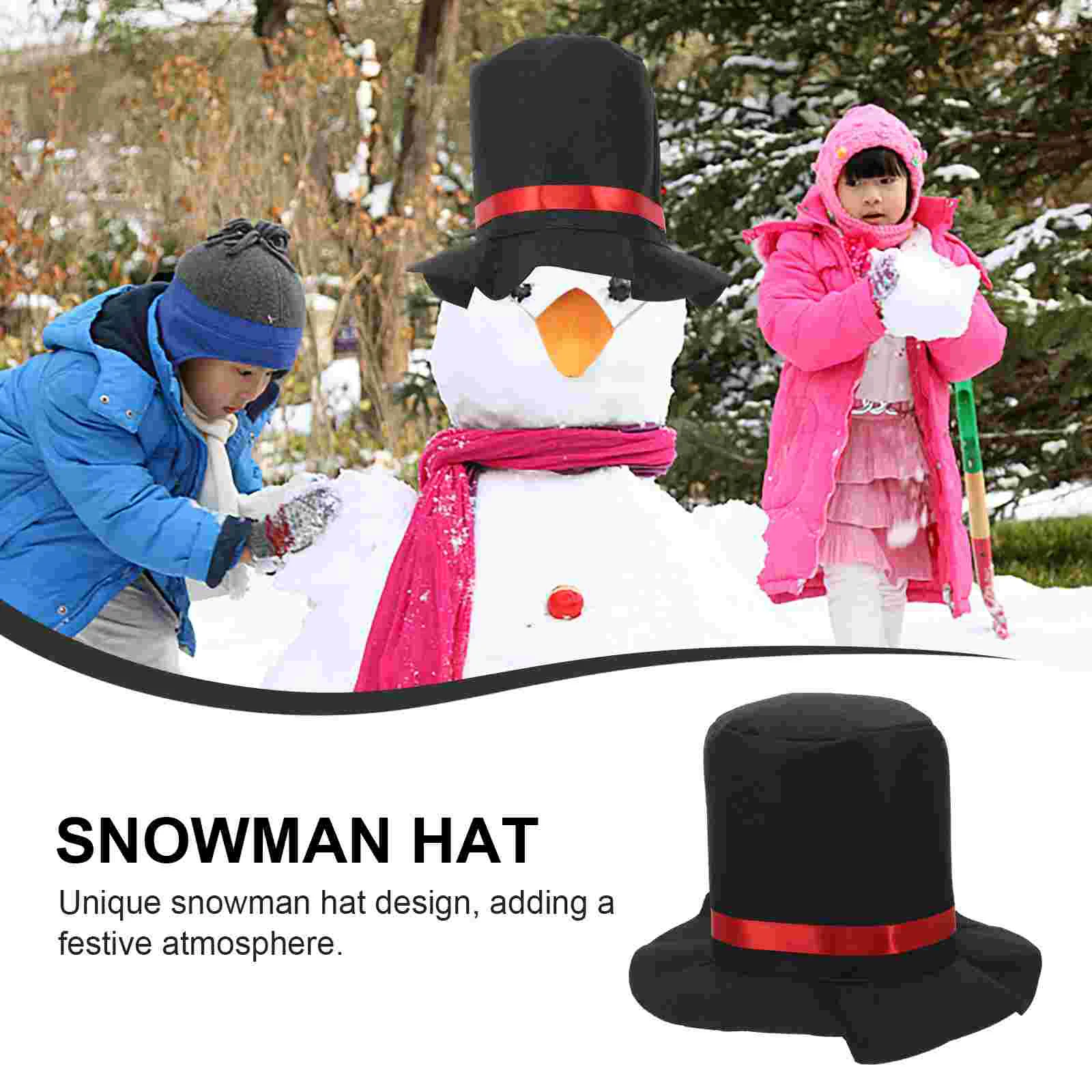 Snowman Topper Hat Christmas Making Kit Costume Winter Frosty Miniature Hats Cap and Nose Party Favor Cosplay Apparel