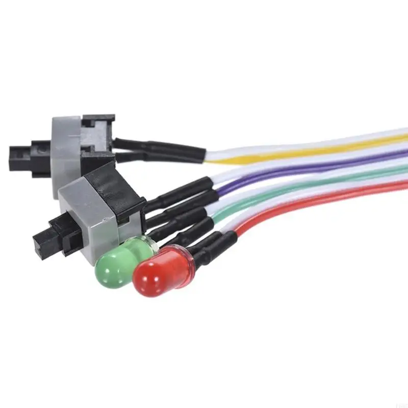 F68C 26 -дюймовый настольный ПК ПК Сброс питания переключатели сброса с светодиодными индикаторами, гибкое соединение плат