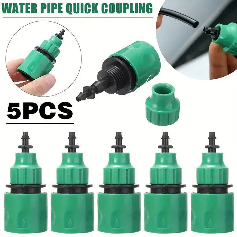 5pcs Water Pipe Quick Connector Plastic Hose Pipe Connector For Garden Pipeline Drip Irrigation System Watering Equipment Parts gallery 4