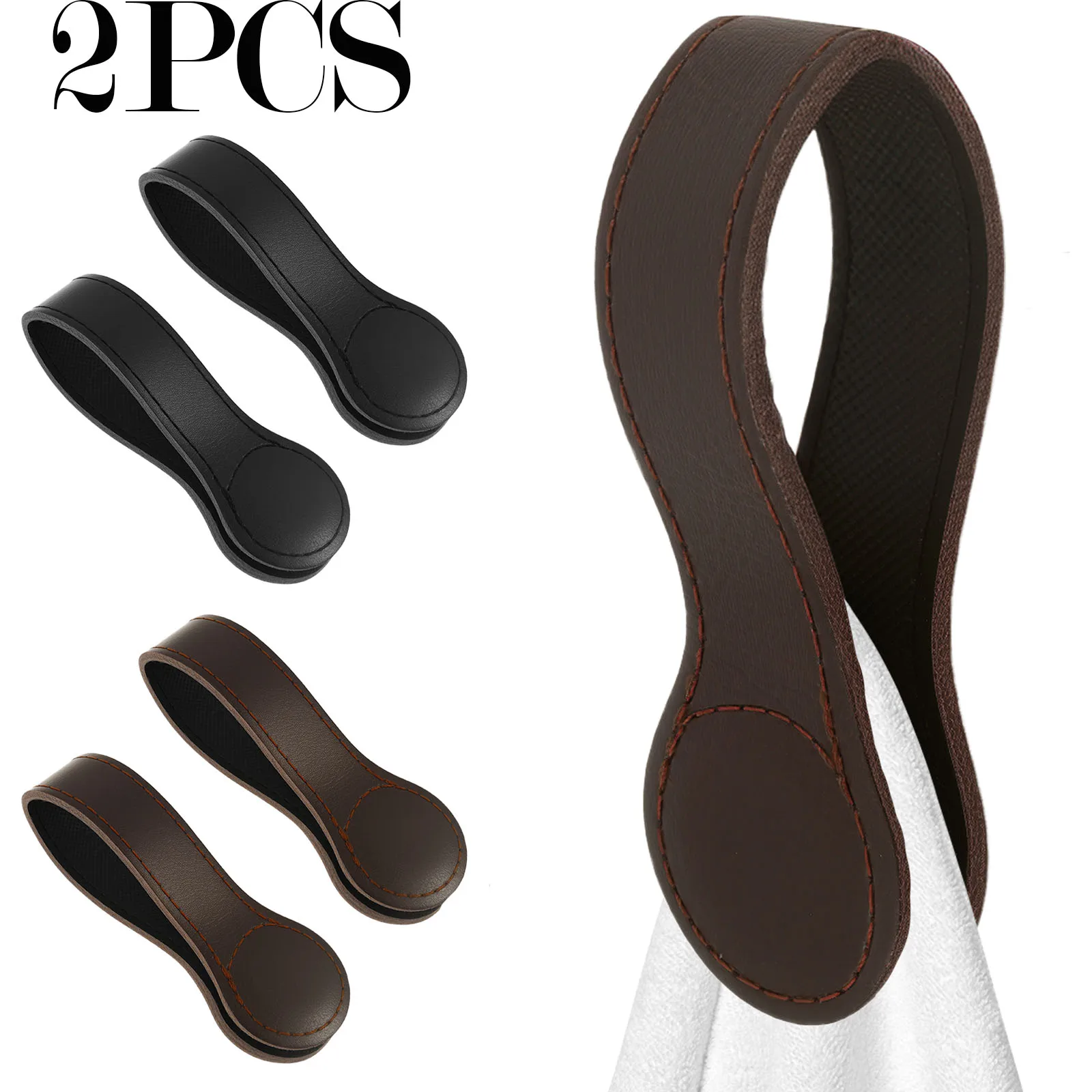 2 Stück Badetuch-Clip aus Leder, multifunktionaler Handtuchhalter, leicht zugänglicher Baddecken-Clip, platzsparender Kleiderbügel für Badezimmer
