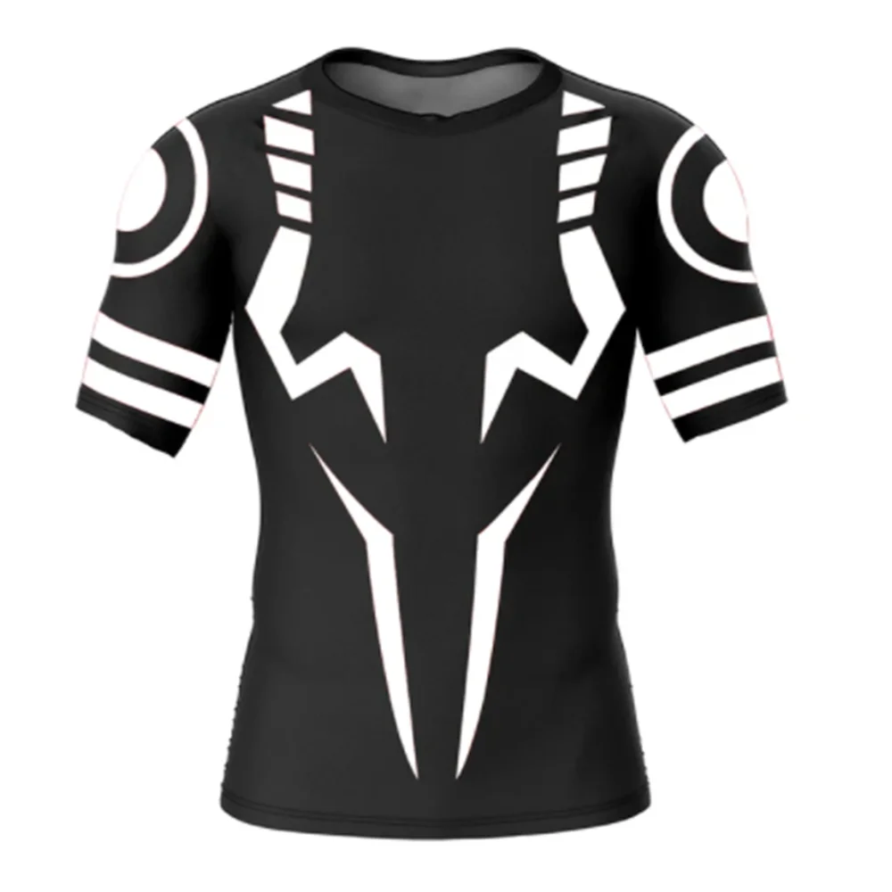 Anime Jujutsu Kaisen 3D Print New Compression T Shirt MMA Rashguard Shirt Męska koszulka do biegania Muay Thai Sports Gym Bjj Boxing Jerseys