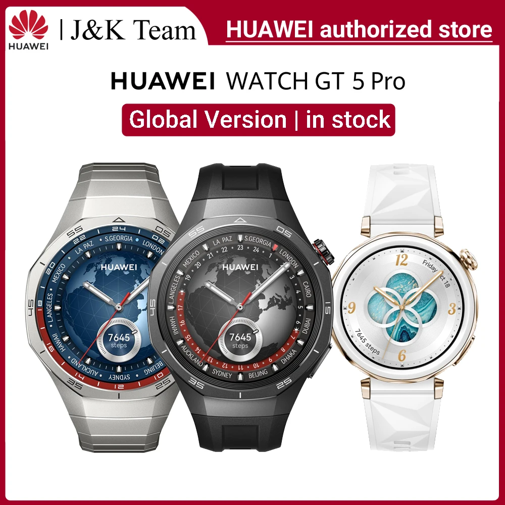 Умные часы HUAWEI Watch GT 5 Pro, керамические и титановые часы GT5 Pro, глобальная версия, совместимые с iOS и Android