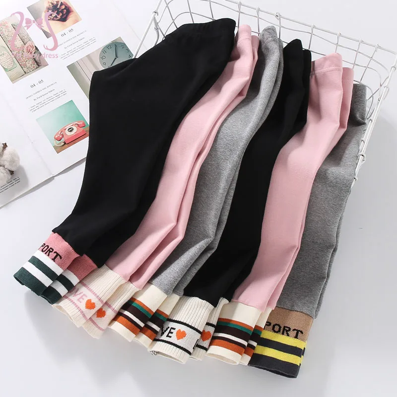 

Spring Letter Baby Girl Trousers Fashion Pencil Pants Comfortable 1 To 5 Y Toddler Leggings Children Clothes Tights For Girls