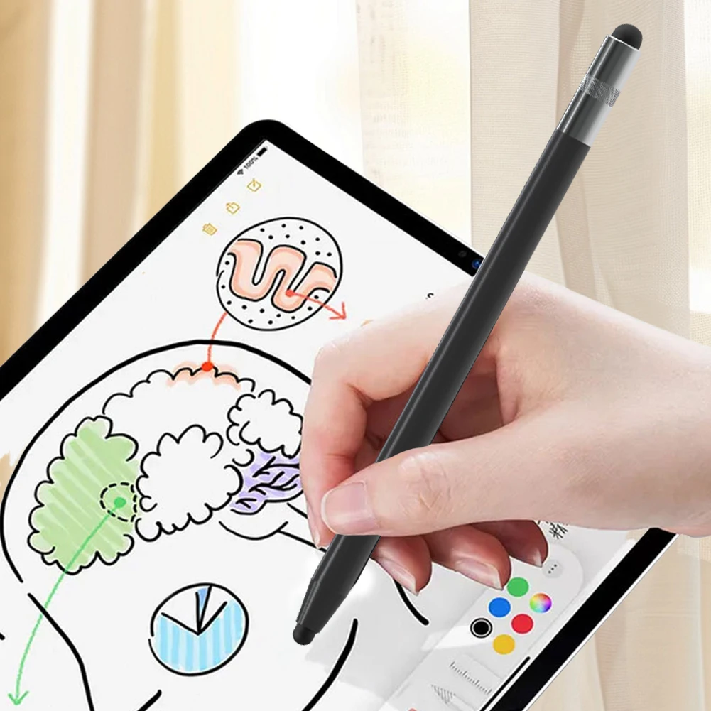 ปากกาสไตลัส 4 in 1 สําหรับหน้าจอสัมผัสแท็บเล็ตการวาดภาพดินสอหน้าจอสัมผัสแบบ Capacitive สําหรับ Apple iPad iPhone แท็บเล็ต Samsung Galaxy