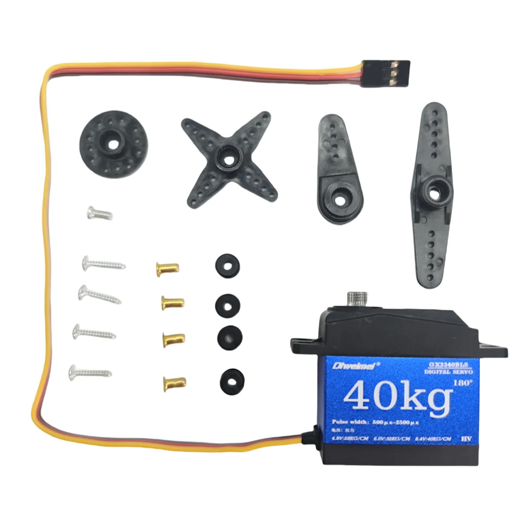 Servo de copa hueca de 40kg, engranaje metálico de alto torque adecuado para brazos robóticos y modelos de coches de control remoto 1:10 y 1:12