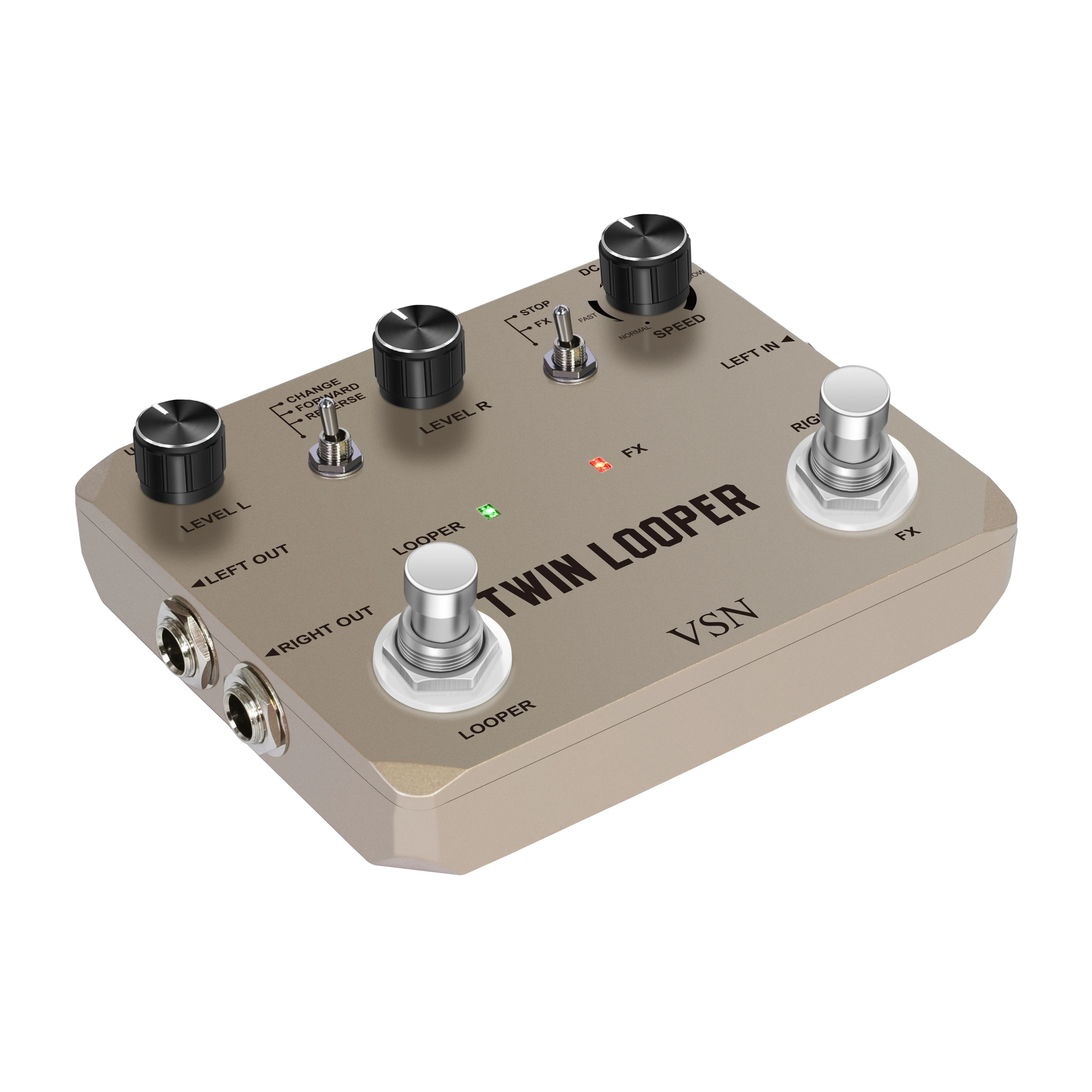 VSN LTL-02 Twin Looper Pedal Upgrades Looper Pedals For Electric Guitar 10 Min Looping Unlimited Undo/Redo Function 11 Types