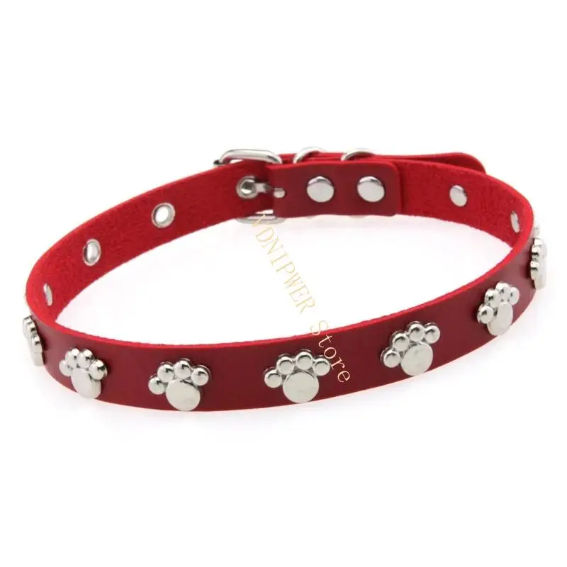 ناعم Pu Paws Print Print Twiber المجوهرات لدور لعب الأدوار حدث D08E