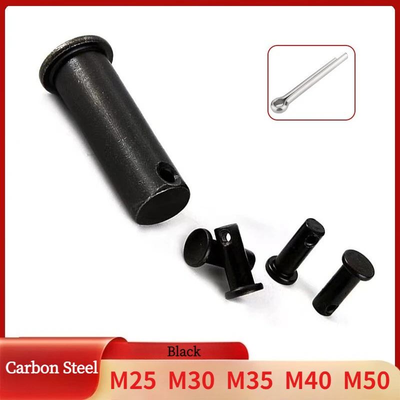 

M25 M30 M35 M40 M50 Black Carbon Steel Flat Head Bearing Cylindrical Positioning Axis Roll Dowel Pin With Hole GB882