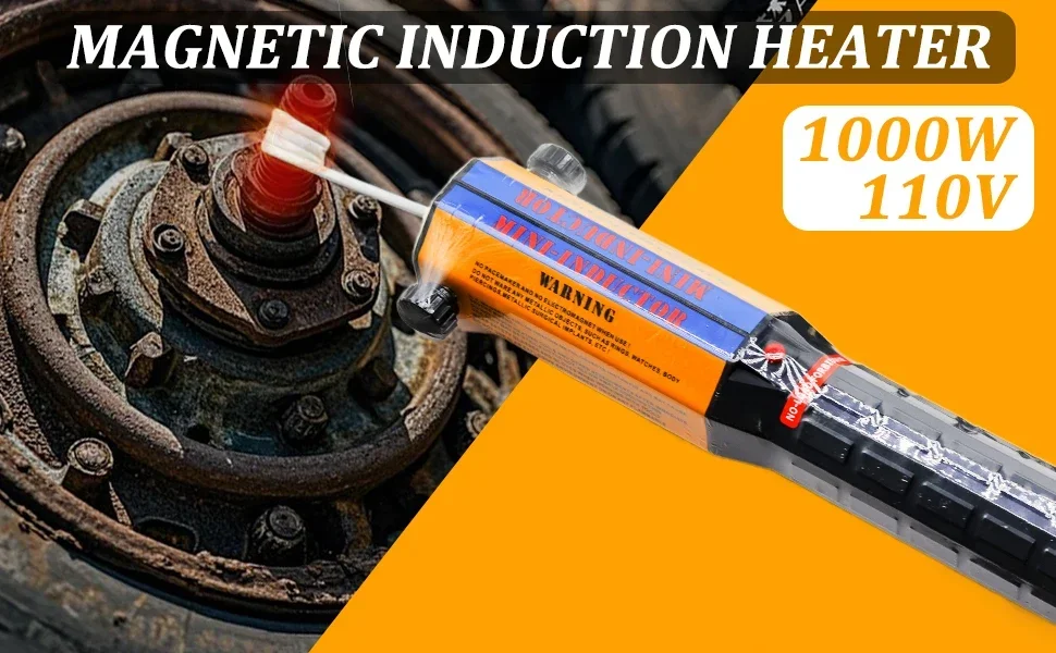 1000 W magnetisches Induktionsheizungsset, flammenlose Heiztechnologie, mit 8 Spulen zum Heizen von Muttern, Zahnrädern und Lagern – Detail 3