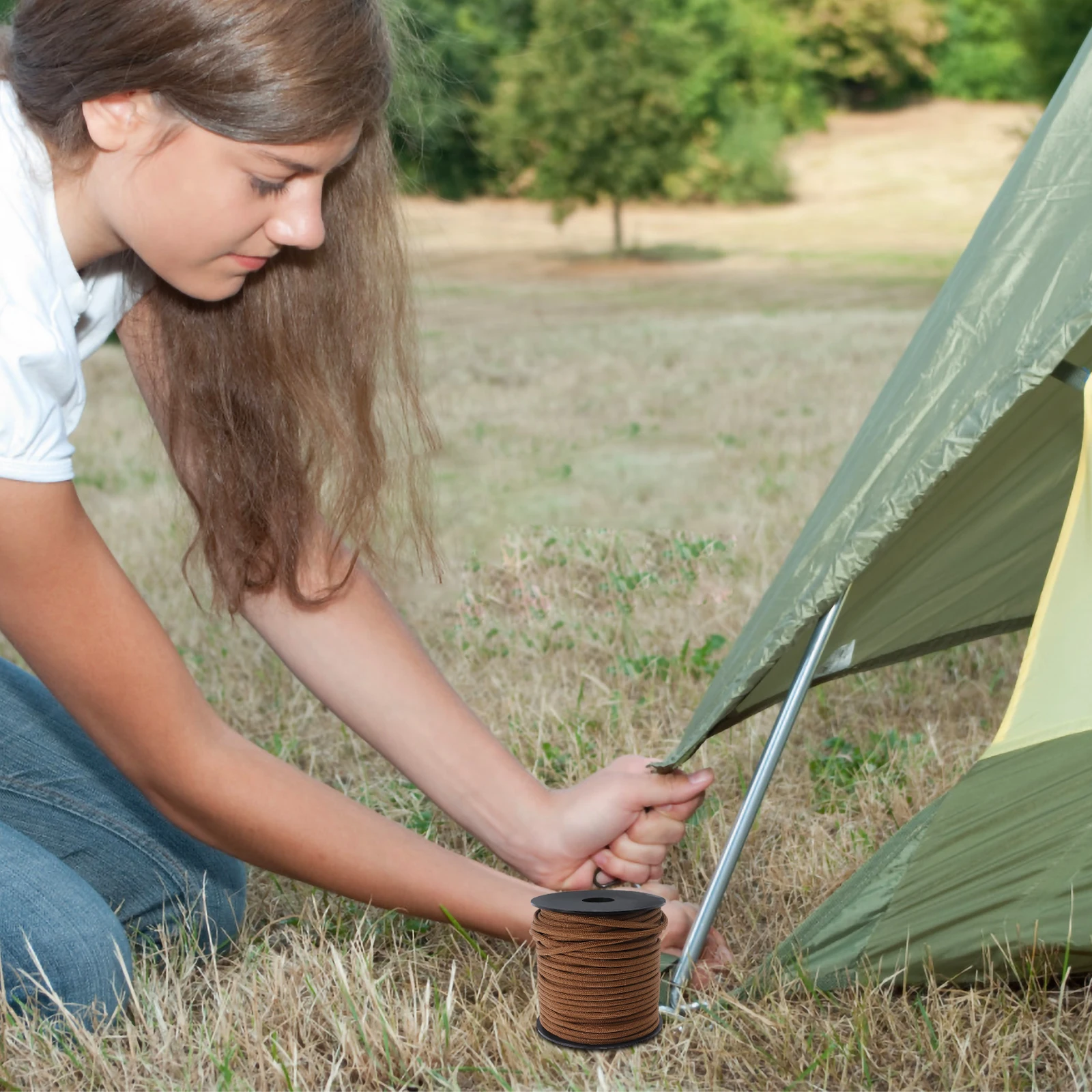 

Nine Heart Umbrella Rope Emergency Tent Camping Windproof Fixed Polyethylene Fiber Hauling Supplies