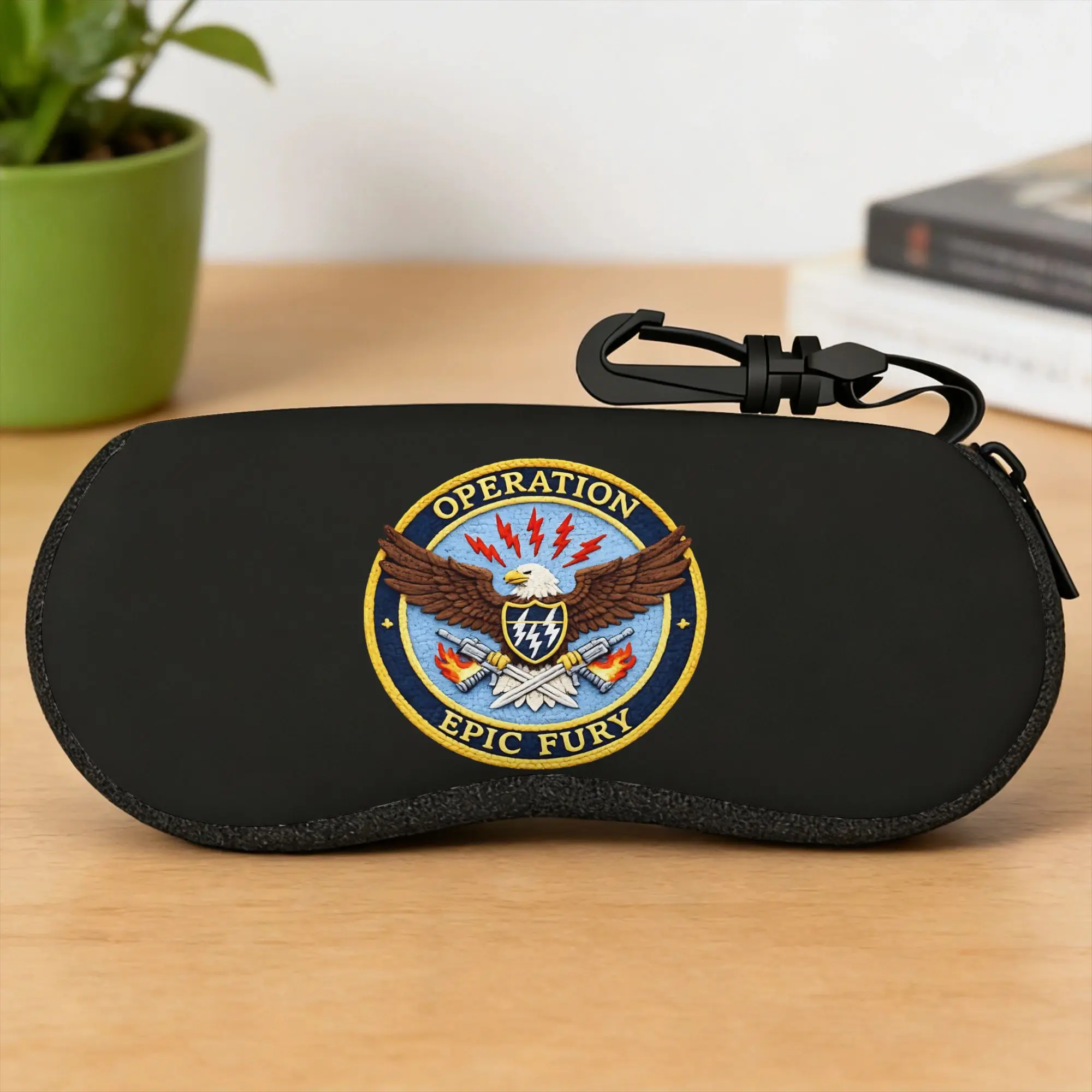 Operation Epic Fury US Eagle Epic Fury Force Glasses Case Cover  Sunglasses Case Outdoor Print Unisex Glasses Box