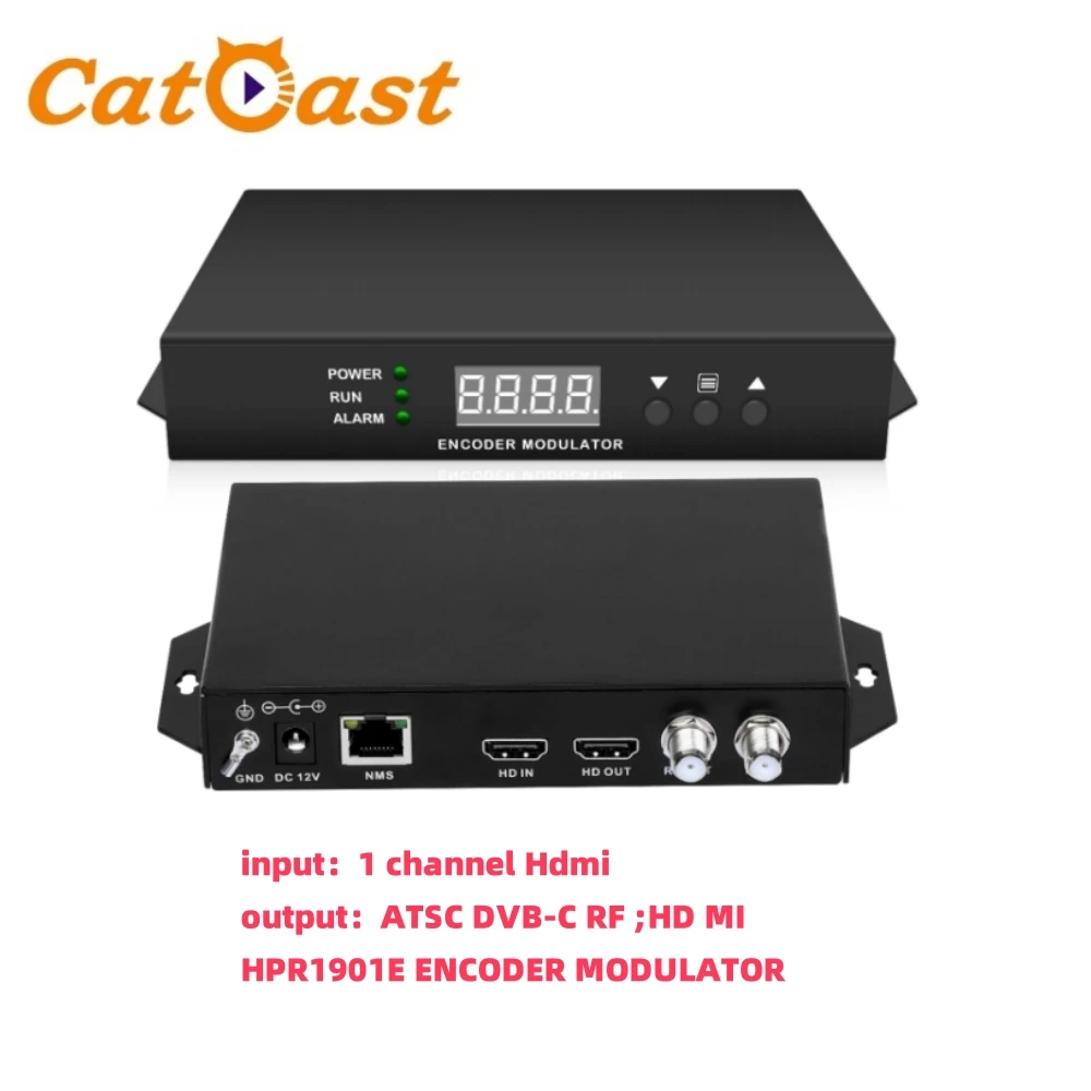 Système de télévision numérique de petite forme, 1 canal Hdmi vers ATSC DVB-C, modulateur d'encodeur RF