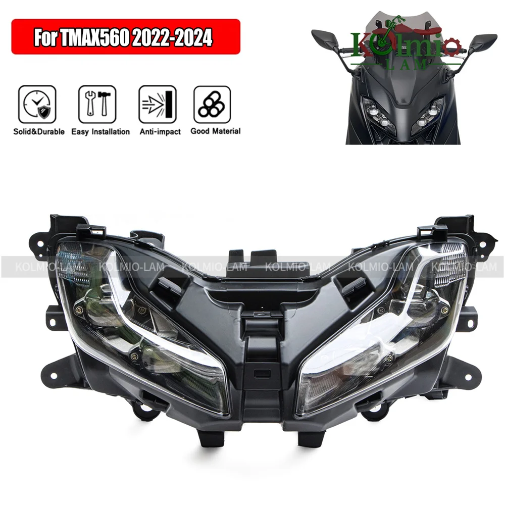

Fit for Yamaha TMAX560 2022 2023 2024 Motorcycle Headlight Headlamp Assembly Housing TMAX 560 T-MAX 560 XP560 Head Light Lamp