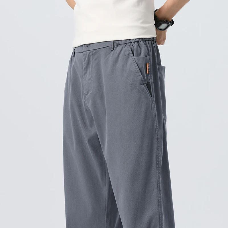 Lyocell Ultra-dünne Eisseiden-Hose für Herren, Sommer, locker geschnitten, kühl, atmungsaktiv, Alltag, Sport, Freizeit, modisch, koreanischer Stil – Detail 16