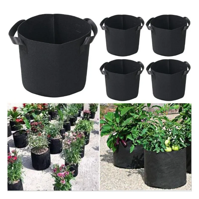 

Customizable 10Pcs 3/5/7 Gallon Grow Bags Felt Grow Bag Gardening Fabric Grow Pot Vegetable