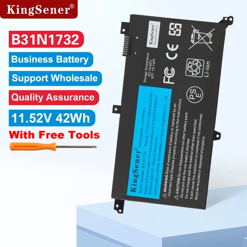 KingSener B31N1732 batería del ordenador portátil para ASUS VivoBook X430UA X430UF X430UN X430FA X430FN X571G X571LH X571GT 11,52 V 42WH
