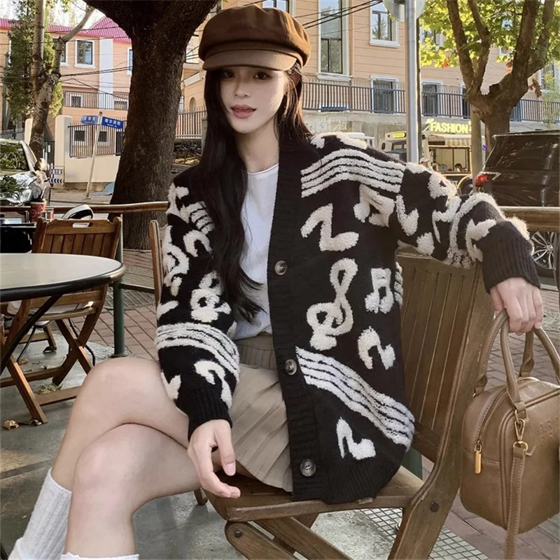 Dames Herfst Lange Sve V-Ne Trui Niet-Pilling Vest Faionable Klein Formaat Bovenkleding Ensemble Eerste Winter Sle