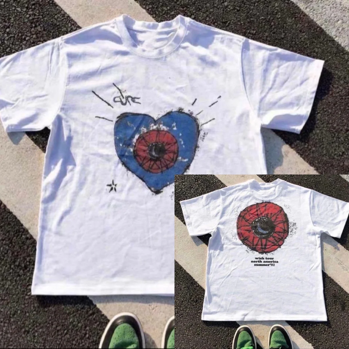The Cure Wish Tour 1992 Album Cover Band Graphic T-Shirt Cotton Men Women Streetwear Tee