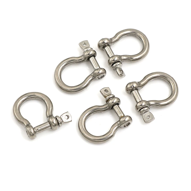 5pcs m4 304 stainless bow shackle steel screw pin shackle bow Rigging