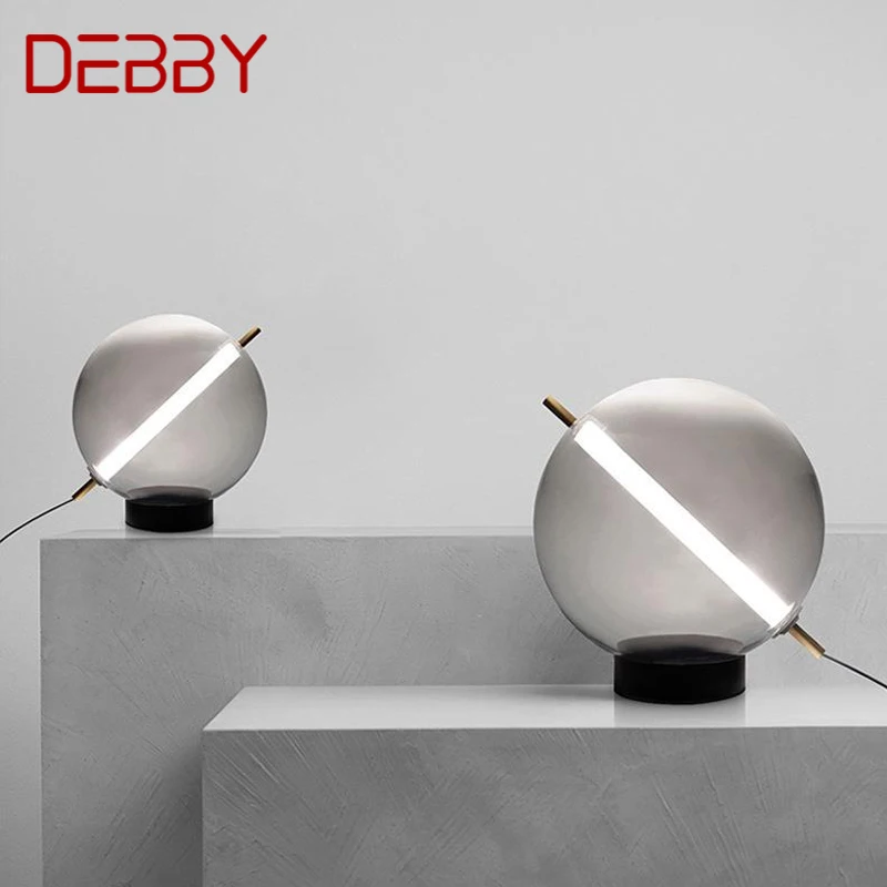 DEBBY Contemporary GlassTable Lamp Nordic Fashionable Living Room Bedroom Creative LED Decoration  Desk Light