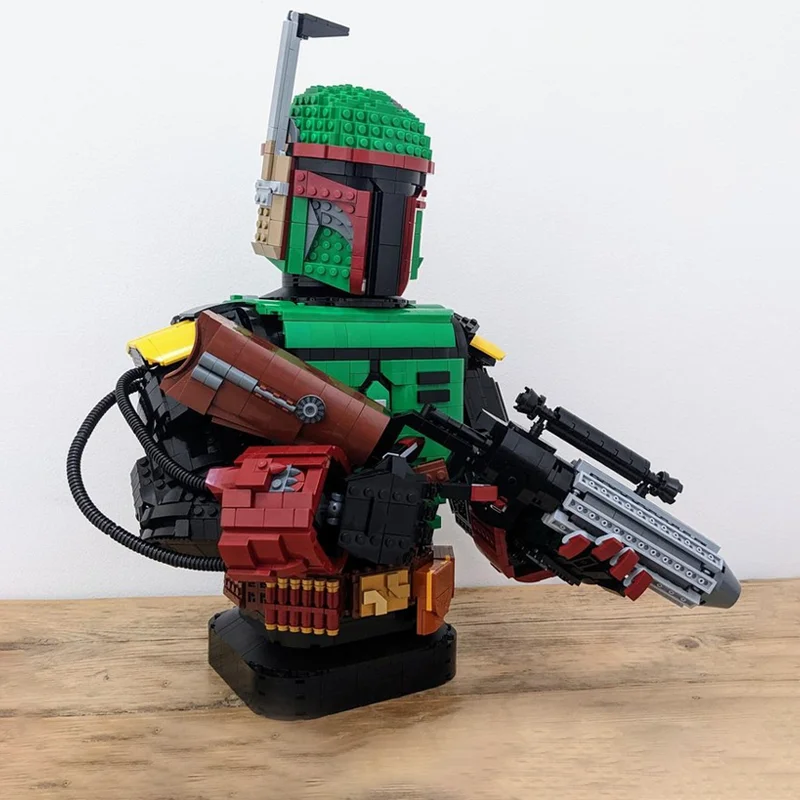 2859 деталей MOC Bounty Hunter Fettss Premium Edition (только нагрудный и герб) Изысканная модель DIY Строительные блоки Игрушки на день рождения Подарки