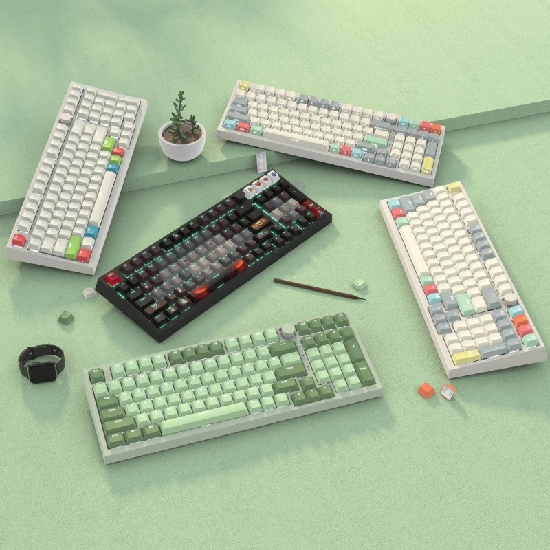 ชุดปุ่มกดคีย์บอร์ดเรืองแสงแบบฉีดสองสี CherryProfile Mechanical Keyboard Keycap Set