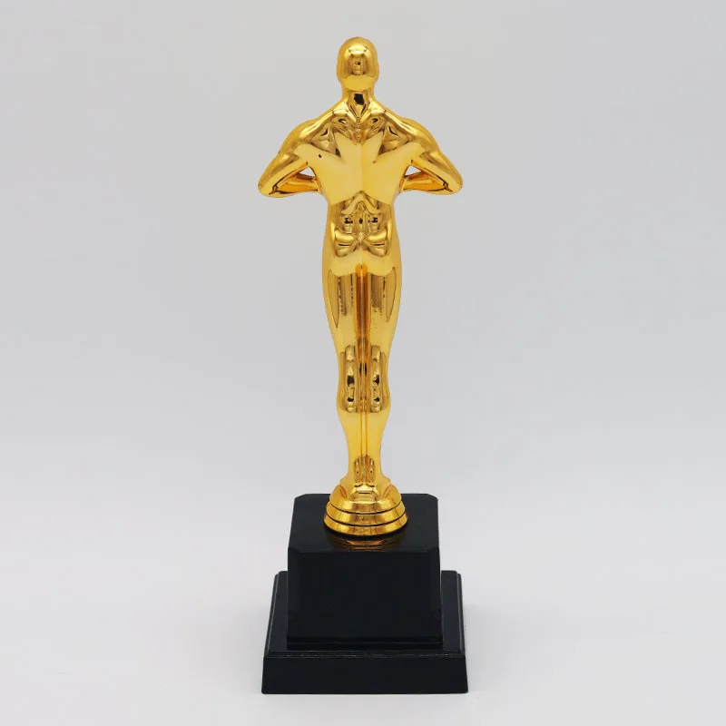 26cm Personalis Oscar Trophy Awards Gold-Plated Plastic Little Golden Man Cup Statue Party Gifts Exquisite Small Craft Souvenirs